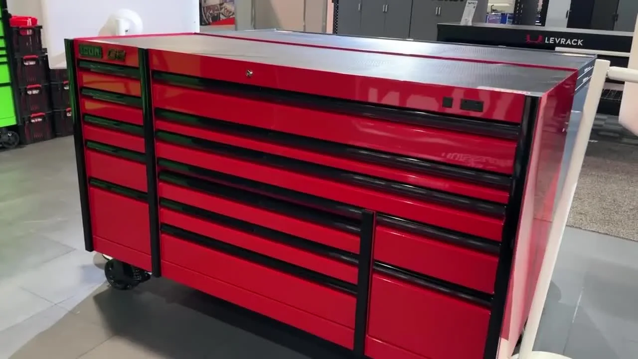 Red ICON tool cabinet filmed by The Den of Tools